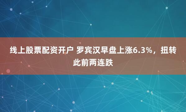 线上股票配资开户 罗宾汉早盘上涨6.3%，扭转此前两连跌