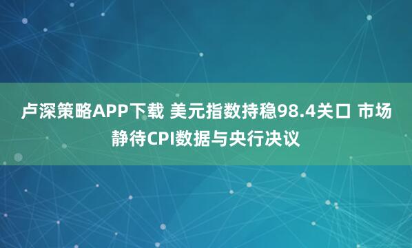 卢深策略APP下载 美元指数持稳98.4关口 市场静待CPI数据与央行决议